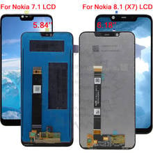 ЖК-дисплей Nokia X7 Для Nokia 8,1 TA-1131, ЖК-дисплей с сенсорным экраном и дигитайзером для Nokia 7,1, сменный ЖК-дисплей в сборе 2024 - купить недорого
