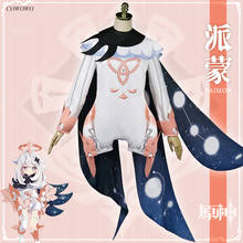 Anime! Genshin Impact Traveler Paimon Game Suit Lovely Jumpsuits Uniform Cosplay Costume Halloween Party Outfit Women 2020 NEW 2024 - buy cheap