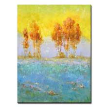Arthyx-pintura al óleo del paisaje del árbol pintada a mano sobre lienzo, moderna, Pop, para decoración del hogar, sala de estar y dormitorio 2024 - compra barato