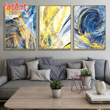 FATCAT 5D Diy Diamond Painting Abstract lines landscape Triptych full drill mosaic diamond Embroidery Sale Decoration AE1368 2024 - buy cheap