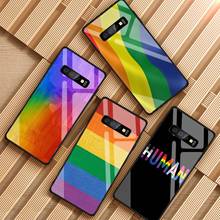 Funda de vidrio templado para teléfono Samsung, carcasa de vidrio templado para lesbiana Gay, LGBT, orgullo arcoíris, bricolaje, para Samsung Galaxy S8, S9, S10, S20 Plus, J4, J6, J8, 2018, NOTE 8, 9, 10 2024 - compra barato