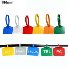 180mm/7.1” Disposable Nylon Zip Tie Labels Plastic Tag Network Cable Wire Management Marker Self Locking Custom Numbered 100Pcs 2024 - buy cheap