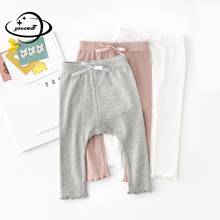 0-4y Thin Breathable Kids Leggings Spring Summer Girls Trousers Solid Color Lovely Comfortable Children's Clothes H24 2024 - buy cheap