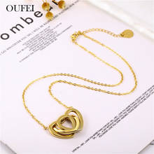 OUFEI stainless steel jewelry woman charms heart choker necklace fashion necklaces 2019 jewelry accessories free shipping 2024 - buy cheap