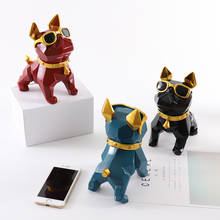 Nordic Style French Bulldog Statues Geometric Glasses Dog Animal Art Sculpture Resin Art&Craft Home Decor L3351 2024 - buy cheap