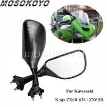 Sport Motorcycle Carbon Side View Mirrors 2pcs Rearview Mirror for KAWASAKI Ninja ZX-6R  ZX6R  636 ZX6RR  2003  2004 2024 - buy cheap