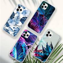 Vintage Feuilles de Bananier Phone Case Transparent soft For iphone 5 5s 5c se 6 6s 7 8 11 12 plus mini x xs xr pro max 2024 - buy cheap