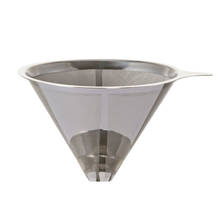 Stainless Steel Coffee Funnel Restaurant Tea Coffeemaker Kitchen Coffee Filter Mesh Cone Reusable Coffee Filter Dripper Baskets 2024 - buy cheap