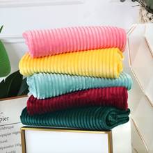 Super Soft Flannel Blankets For Beds Striped Thicken Mink Throw Blankets Cover Bedspread Autumn Winter Solid Warm HomeThrow Sofa 2024 - buy cheap