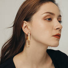 New Fashion Punk Vintage Gold Metal Drop Earrings For Women Statement Geometric Dangle Earrings 2021 Trend Earrings Jewelry Gift 2024 - buy cheap