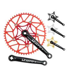 Bicycle Square Hole Crank Ultralight 130 BCD Bike Crankset Folding Bike Chainring Bicycle Chainwheel Cycling Parts Accessories 2024 - buy cheap