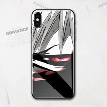 Funda de silicona para iphone, carcasa trasera de cristal de Anime, Bleach Ichigo Kurosaki, 6, 6s, 7, 8 plus, x, xr, xs max, 13, 12, 11 pro max 2024 - compra barato