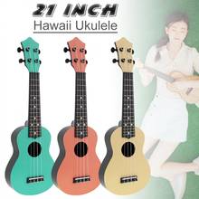 Ukelele Soprano de 21 pulgadas, instrumento acústico colorido de 4 cuerdas, guitarra Hawaiana para niños y principiantes, 3 colores opcionales 2024 - compra barato