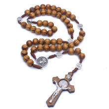 Handmade Nepal Jewelry Buddhist Mala Cross Wood Beads Pendant Necklace Ethnic Prayer Statement Necklace For Women Men 2024 - buy cheap
