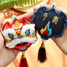 DIY Easy Embroidery Kit Chinese Amulet Cartoon Lion Car & Bag Pendant Cross Stitch Needlework Handmade Embroidery Sewing Craft 2024 - buy cheap
