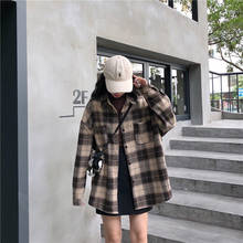 DASSWEI Fashion Plaid Blouse Women Tops 2022 Autumn Casual Korean Style Long Sleeve Turn Down Collar Shirt Loose Blouses Femme 2024 - buy cheap