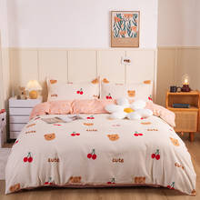 Jogo de cama estampado, 4 peças, conjuntos de roupa de cama euro, edredon, lençol, 220x240, 160x200, 135x200, tamanho king e queen 2024 - compre barato