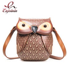 Cute and Interesting Owl Design PU Leather Mobile Phone Bag 2021 Trend Ladies Shoulder Bag Women Messenger Bag Ladies Purses 2024 - buy cheap