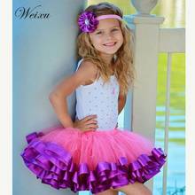 Falda de tutú para niña y niño, falda esponjosa rosa de tul para fiesta de princesa, minifalda barata para niña de 4 a 10 años 2024 - compra barato