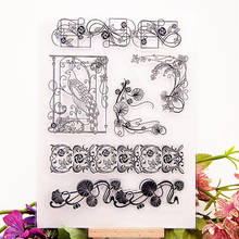 15.5x21cm Lace a creeper Transparent Clear Stamps Silicone Seals Roller Stamp DIY scrapbooking photo album/Card Making Easter 2024 - buy cheap