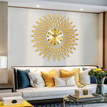 Newly Wall Clock Crystal Sun Modern Style Silent Clocks for Living Room Office Home Decoration digital wall clock 2024 - buy cheap
