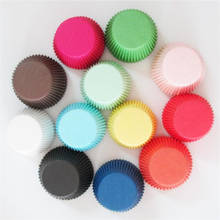 100Pcs Solid Color Cupcake Paper Liners Muffin Cases Cup Cake Topper Baking Tray Kitchen Accessories Pastry Decoration Tools 2024 - buy cheap