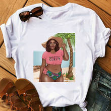 Camiseta negra kpop para niñas afroamericanas, camisetas gráficas, camisetas para mujer, ropa de estética de los años 90, top de verano 2024 - compra barato