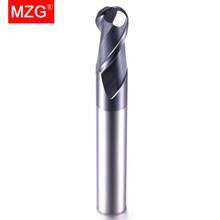 MZG 2 flauta Lengthen bola extremo molino 100L corte HRC50 4mm 5mm fresado mecanizado tungsteno acero Sprial cortador de fresado 2024 - compra barato