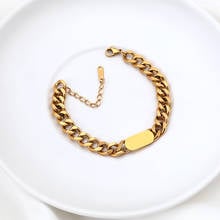 Punk Style Luxury Gold Color Stainless Steel Women Bracelets Female High Quality Party Jewelry Femme Birthday Gift Accessories 2024 - buy cheap