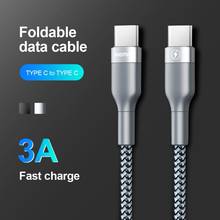 Remax RC-010 1m Round Nylon Braided Type-C 3A Fast Charging Phone Data Cable for Samsung Galaxy S9 Huawei Mate 20 Xiaomi USB Typ 2024 - buy cheap
