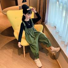 2021 Spring Autumn Girls Cool 2pcs Suit Baby Kids Children Clothing Set Including T- Shirt+ Suspender Pant 2024 - buy cheap