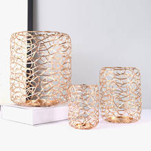3Pcs Nordic Hollow 3D Geomet Candle Holder for Wedding Party Festival Gift Home Decoration Romantic Geometric Iron Candle Holder 2024 - buy cheap