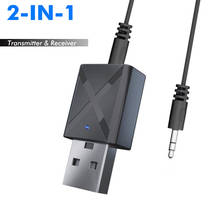 Adaptador de transmisor y receptor de Audio 2 en 1 5,0 Compatible con Bluetooth, inalámbrico, Mini estéreo, AUX, RCA, conector USB de 3,5mm para Kit de TV, PC y coche 2024 - compra barato
