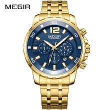 MEGIR Chronograph Quartz Wristwatches Men Top Brand Luxury Army Military Sport Watches Business Male New Clock Relogio Masculino 2024 - buy cheap