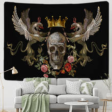 Skull Animal Tapestry Wall Hanging Flowers And Birds Mandala Hippies Divination Witchcraft Horror Printing Home Decor 2024 - buy cheap