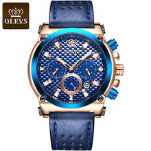 OLEVS 2020 Men Watch Top Brand Luxury Quartz Wristwatch Fashion Clock Leather Montre Homme Gift For Boyfriend Relogio Masculions 2024 - buy cheap