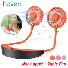 iHoven Mini Fan Portable Neck Fan Rechargeable Fan 5200mAh Foldable Handheld Air Conditioner Cooler Fan for Home Outdoor 2024 - buy cheap