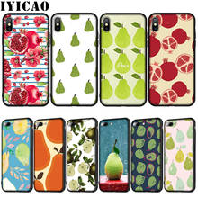 IYICAO pear pomegranate Soft Silicone Cover Case for iPhone 12 Mini XR X XS 11 Pro Max 10 6 6S 7 8 Plus 5S SE Phone Case 2024 - buy cheap