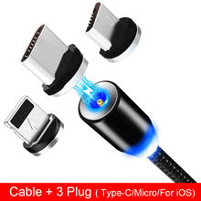 3 in 1 Magnetic Cable For iPhone USB Type C Micro USB Mobile Phone Cable Magnet Chager Phone Cords Type-C Android Cable 2024 - buy cheap