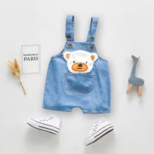 IENENS Summer Baby Shorts Boys Cotton Overalls Clothes Short Pants Toddler Infant Denim Shorts Soft Thin Dungarees 2024 - buy cheap