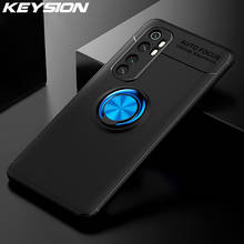 KEYSION Shockproof Case For Xiaomi Mi Note 10 Lite Soft Matte Silicone Metal Ring Back Phone Cover for Xiaomi Mi Note 10 10 Pro 2024 - buy cheap