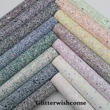 Glitterwishcome 21X29CM A4 Size Chunky Glitter Leather Faux Leather Vinyl Leather fabric for DIY Bows, GM3197A 2024 - buy cheap