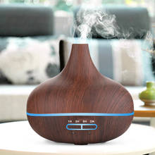 Difusor de aroma clássico umidificador ar tempo usb madeira ultra sônica aromaterapia difusor do óleo essencial 7 luz mini névoa maker 2024 - compre barato