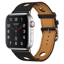 Кожаный ремешок для apple watch band 5 4 44 мм 40 мм iwatch correa 3 2 42 мм 38 мм браслет для часов аксессуары для apple watch 2024 - купить недорого