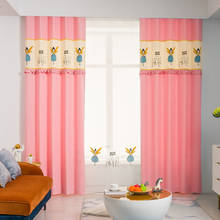 Cortinas Chefney de dibujos animados para sala de estar, dormitorio de princesa rosa, tratamiento de ventana para habitación de niña 2024 - compra barato