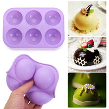 6 Holes Half Sphere Silicone Soap Molds Bakeware Cake Decorating Pudding Jelly Chocolate Fondant Mould Ball Shape Biscuit Tool 2024 - buy cheap