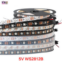 DC5V WS2812B 1m//5m 30/60/74/96/144 pixels/leds/m Smart led pixel strip,Black/White PCB,WS2812 IC;WS2812B/M,IP30/IP65/IP67 2024 - buy cheap