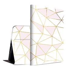 Apple iPad Mini 5 case 5th Gen 7.9",PU Folio Cover,Adjustable Stand,Auto Wake/Sleep Smart Protector-Pink Gold Geometric Marble 2024 - buy cheap