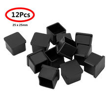 12Pc PVC Rubber Table Chair Leg Protect Caps Square Shape Furniture Legs Protect Caps Covers Tips Floor Protectors Guards 2024 - buy cheap