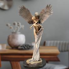 Estatua modelo multiuso hecho a mano de resina para sala de estar, excelente mano de obra, estatua de Ángel para dormitorio 2024 - compra barato